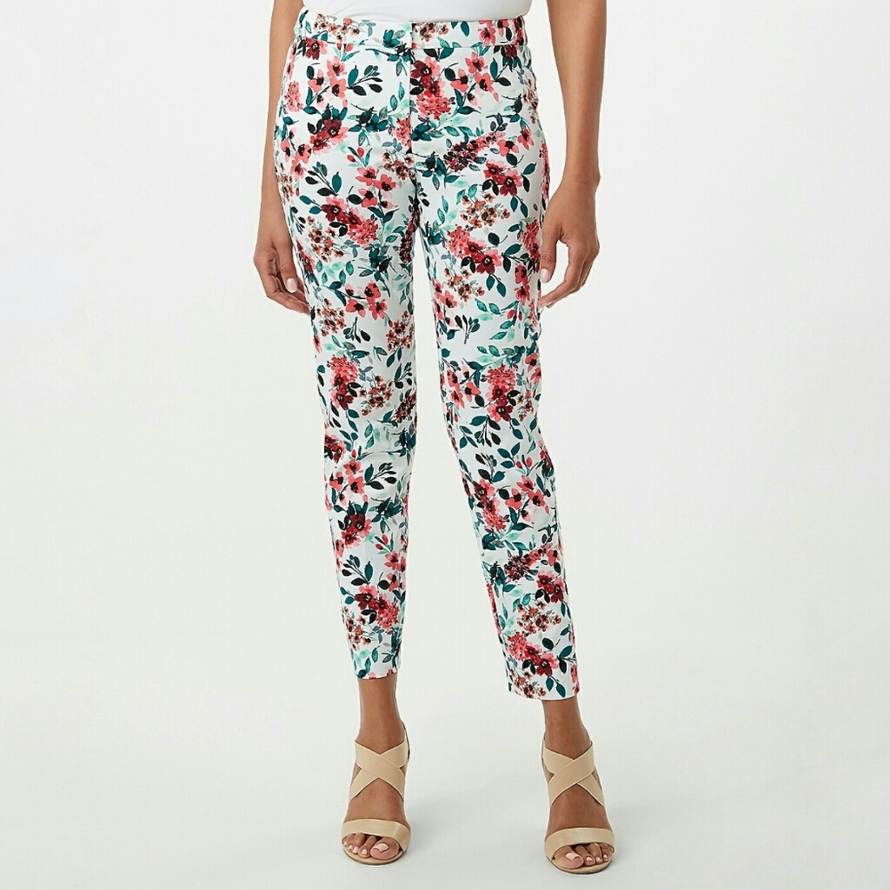 NWT Calvin Klein highline floral ankle pants sz 12
